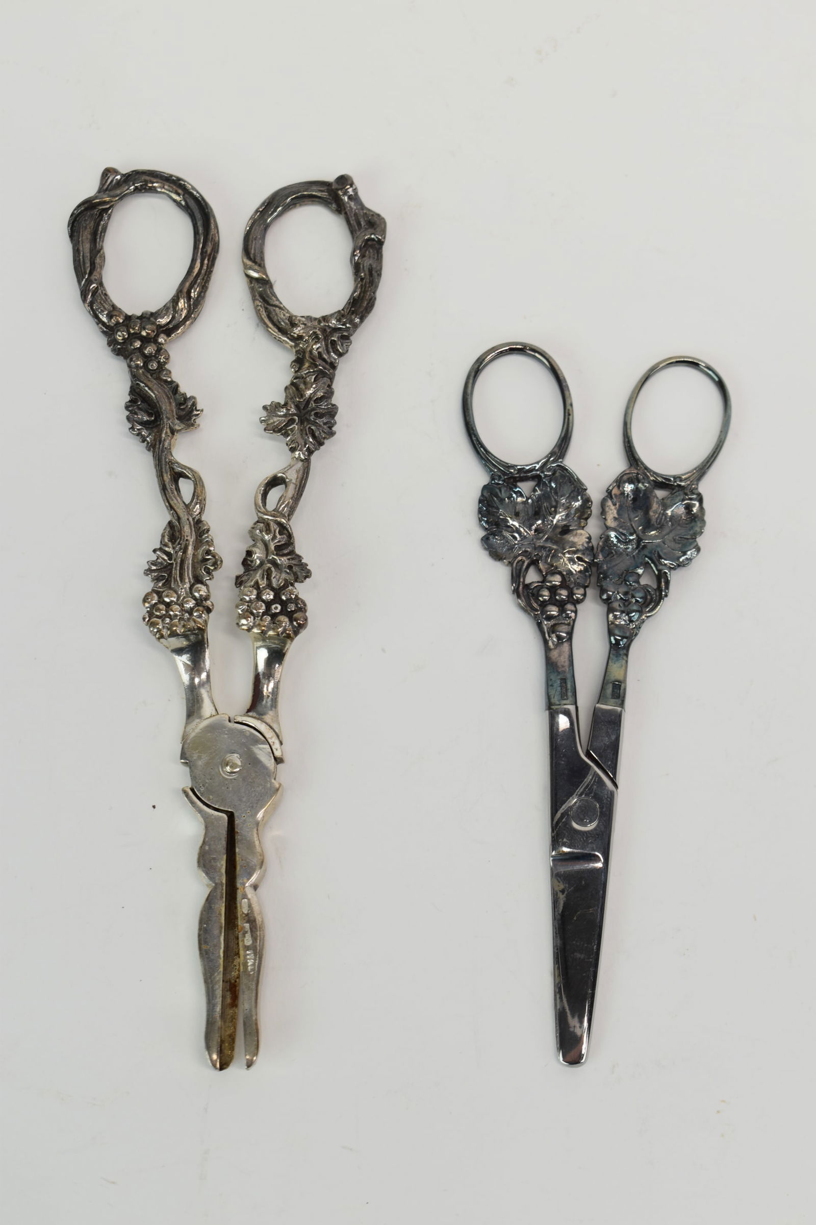 Two Pairs Sterling Silver Heavily Embossed Scissors (1 of 11)