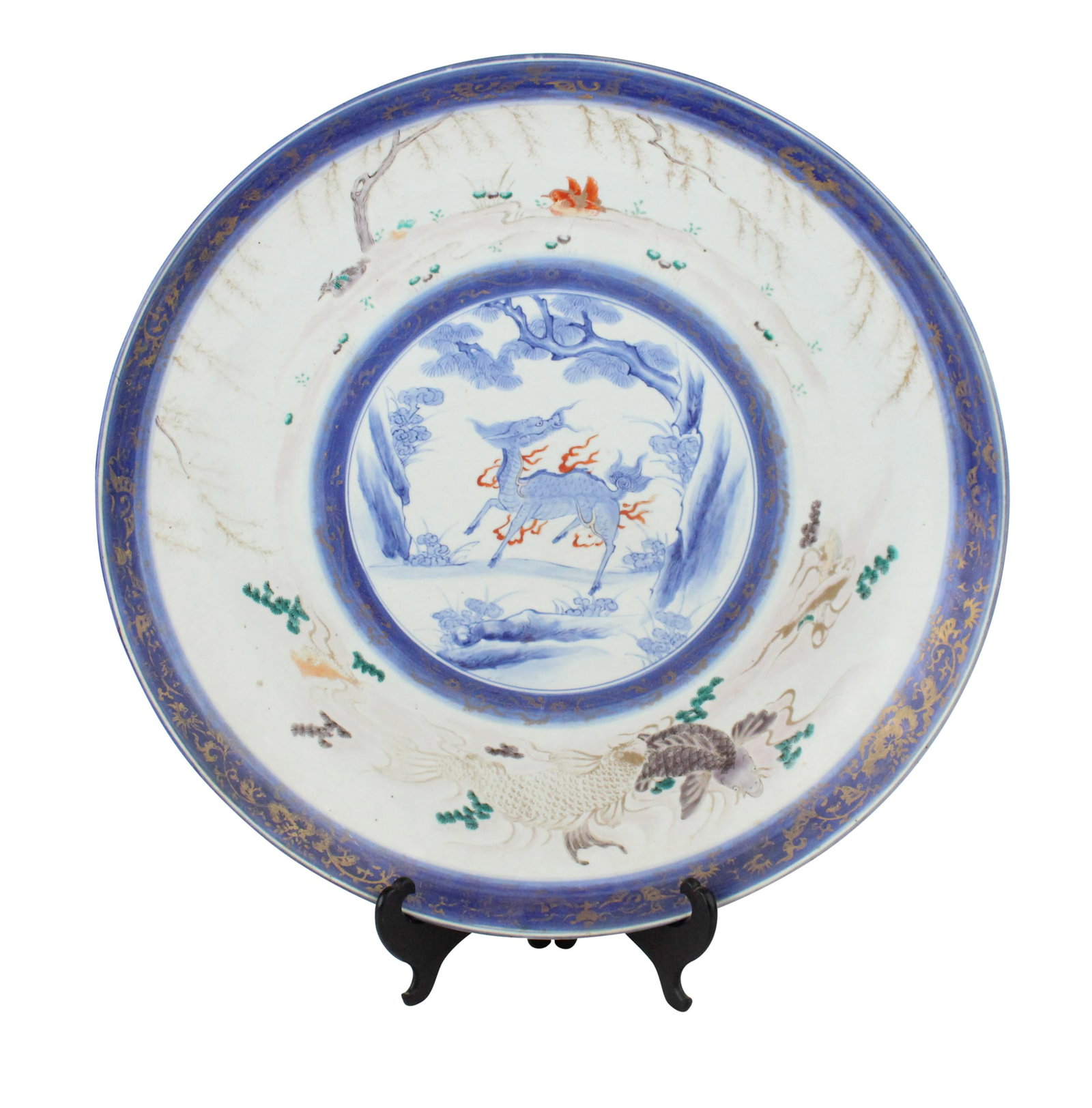 Chinese Dragon-Decorated Porcelain Charger (1 of 5)