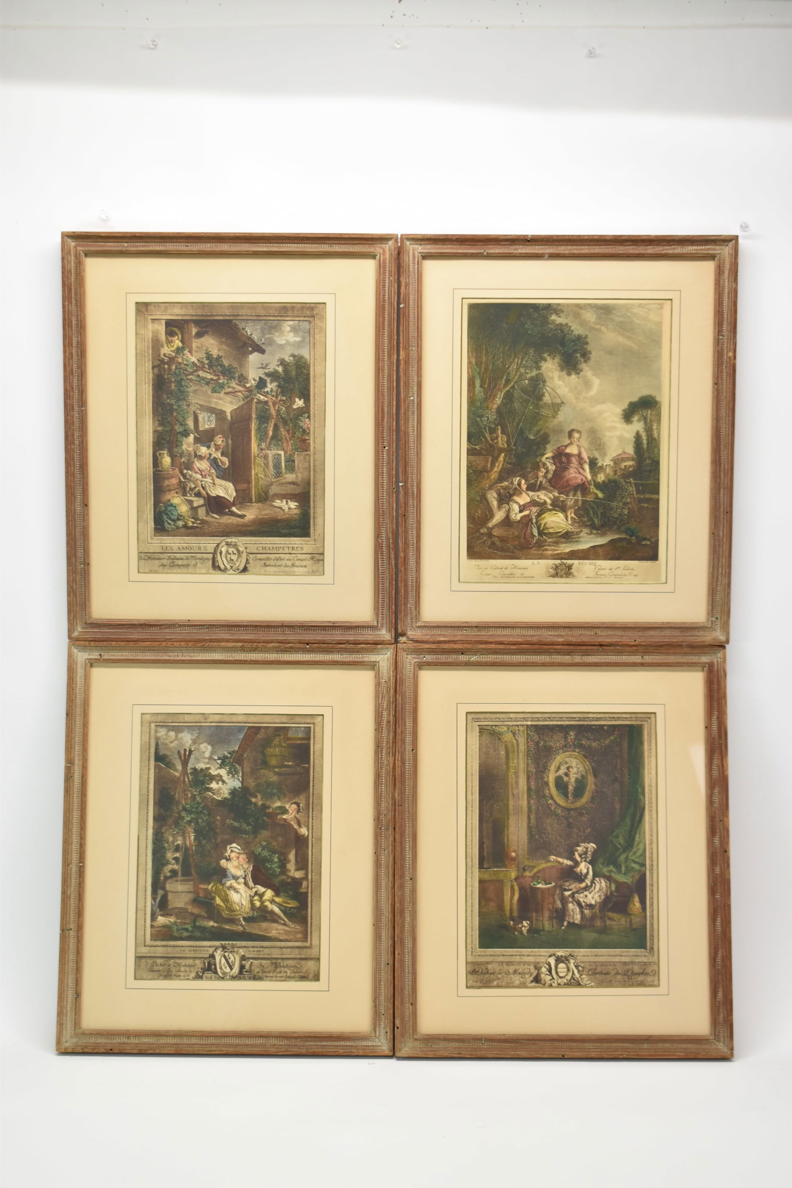 Set of Four French Style Framed Prints (1 of 7)