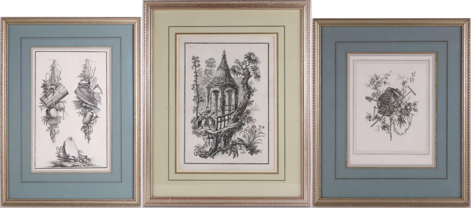 After Francois Boucher, French 1703-1770, Chinoiserie Ornament, Reproduction print (1 of 20)