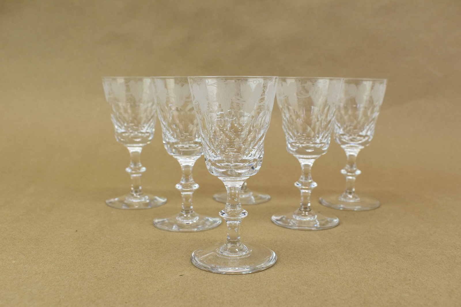 Set of Six Edinburgh Scottish Crystal Sherry Glasses (1 of 6)