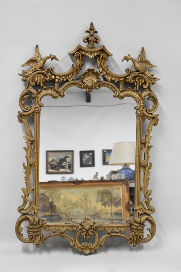 George III Chinese Chippendale Style Gilt Carved Hanging Wall Mirror (1 of 20)