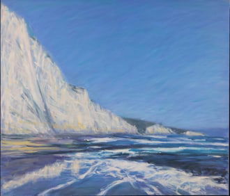 Connie Siegel, American 1937-, Drake's Beach, Point Reyes, Marin County, California, Oil on Canvas