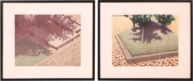 Crouse, Suburban Scenes, Two Aquatints