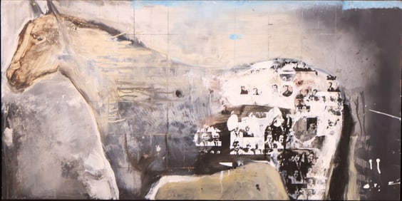 Jack Balas, Grid Study, Appaloosa, Oil and Enamel on Board
