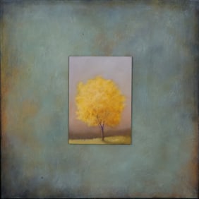 Lone Autumnal Tree, Oil on Board