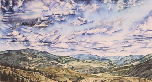 Possibly Beth Palser, American b. 20th C, Mountain Landscape, Watercolor on Paper