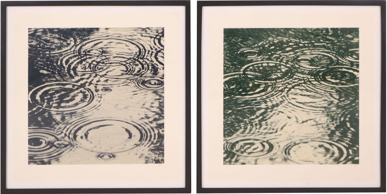 Ray Charles White, 1961-, Concentrics, Two Screenprints: Ray Charles White1961-ConcentricsTwo ScreenprintsSigned in pencil l.r. and numbered 8/60 l.l.Sight: 22 x 22 in. (55.9 x 55.9 cm.), Frame: 25 1/2 x 25 1/4 x 1 1/2 in. (64.8 x 64.1 x 3.8 cm.)