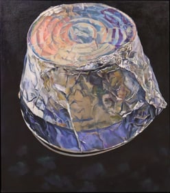 Tin Foil Covered Can, Oil on Canvas