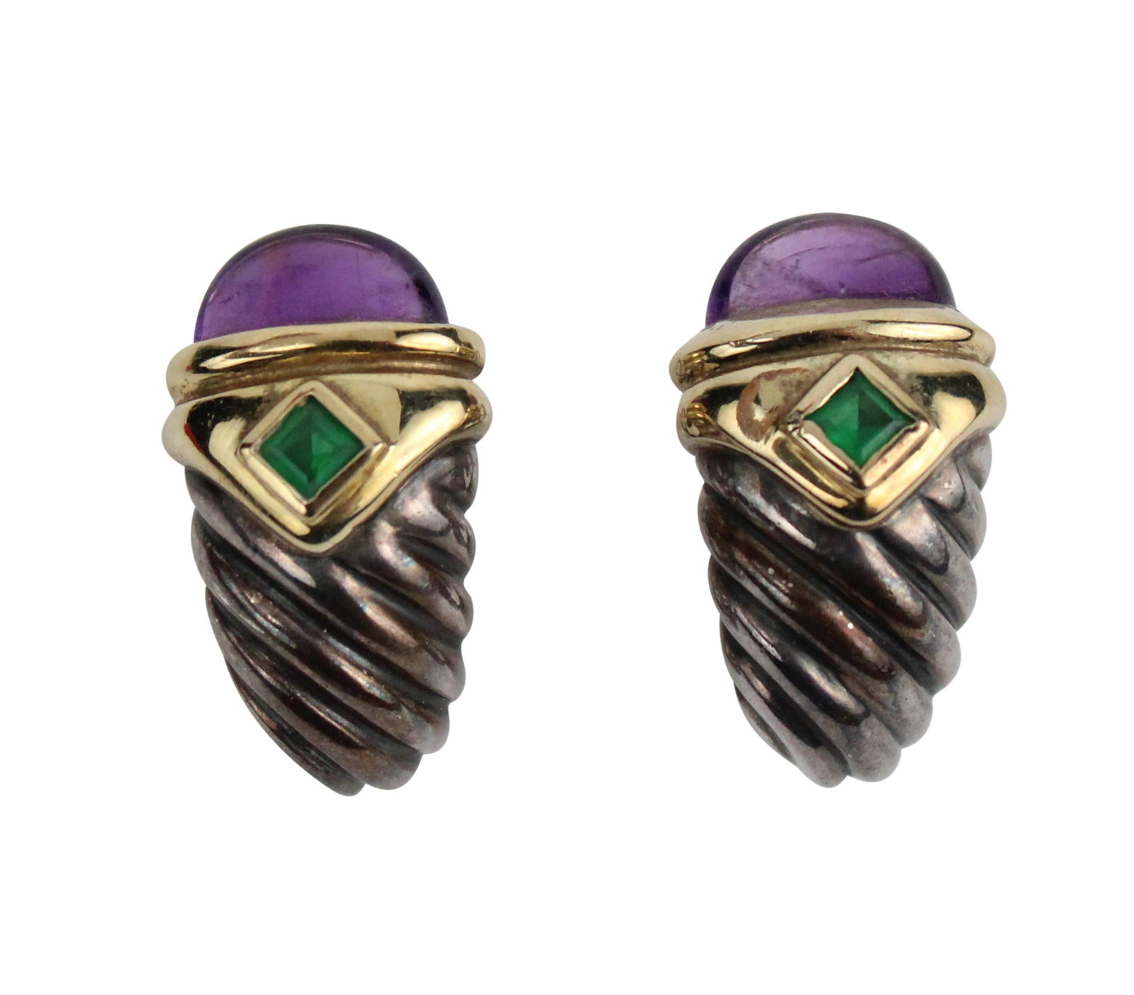 Pair of David Yurman 14K and 925 Shrimp Earrings (1 of 6)