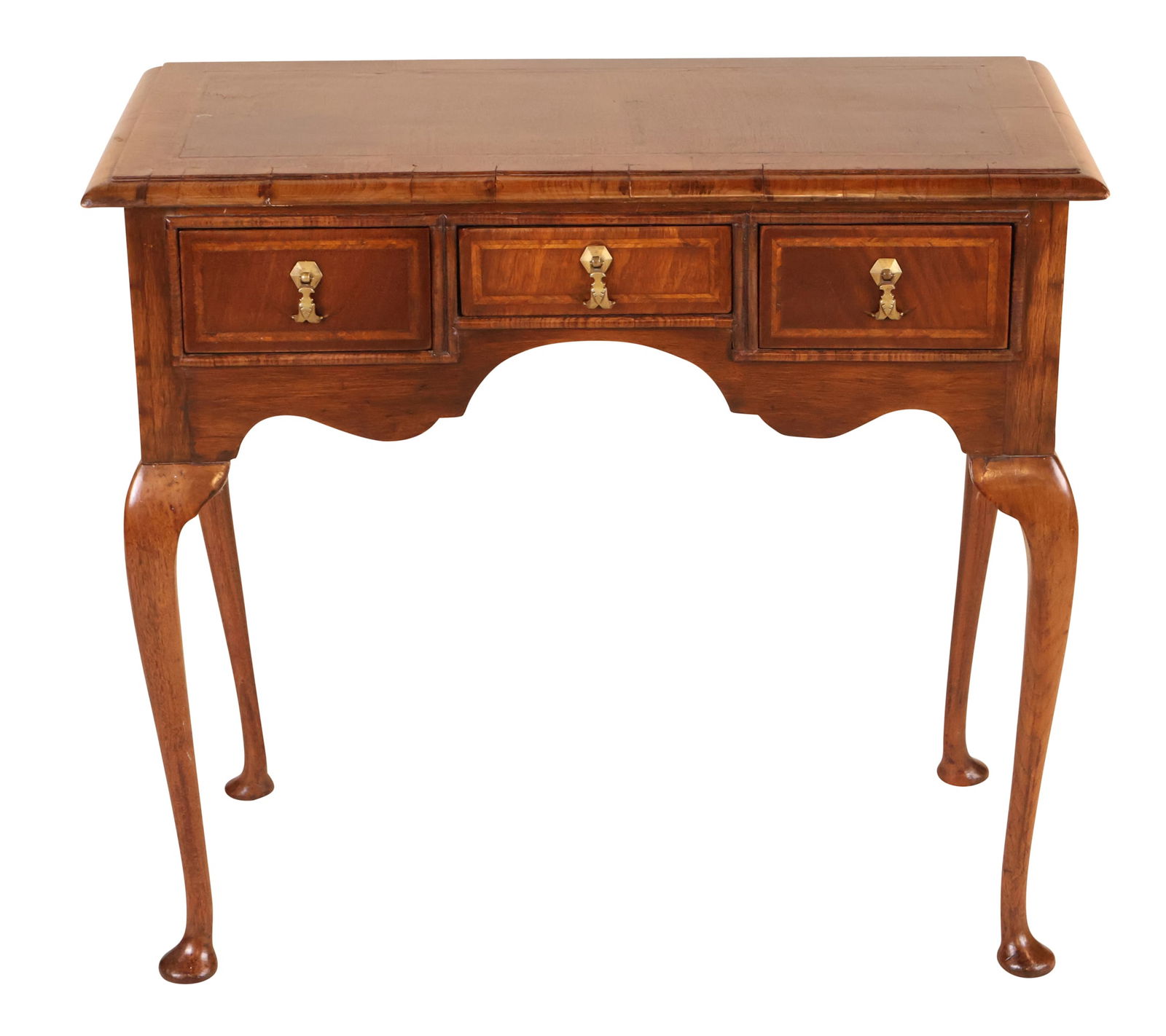 George III Style Inlaid Walnut Dressing Table (1 of 11)