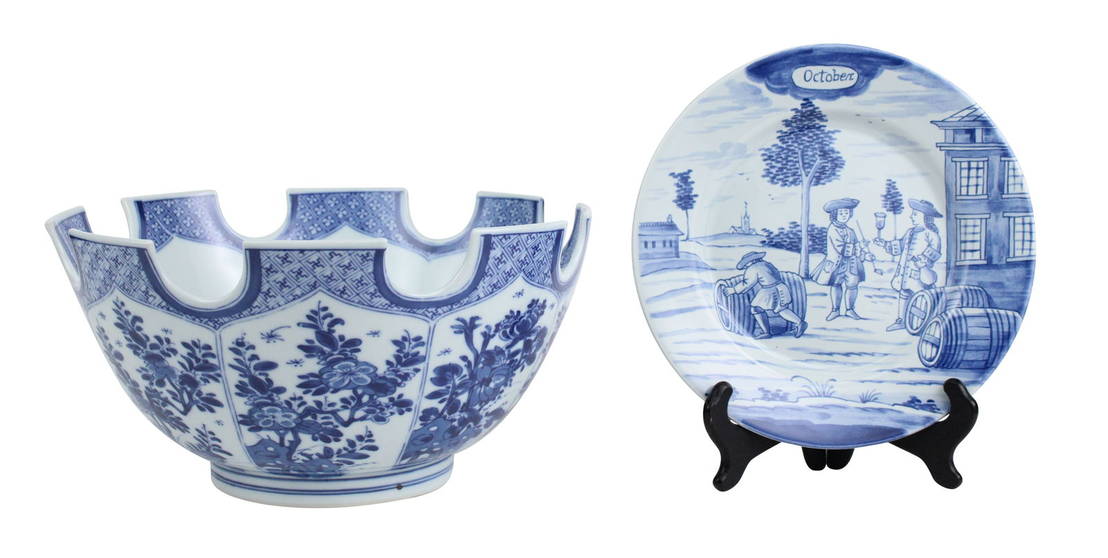 Set of Twelve Metropolitan Museum of Art Delft "Months of the Year" Plates (1 of 14)