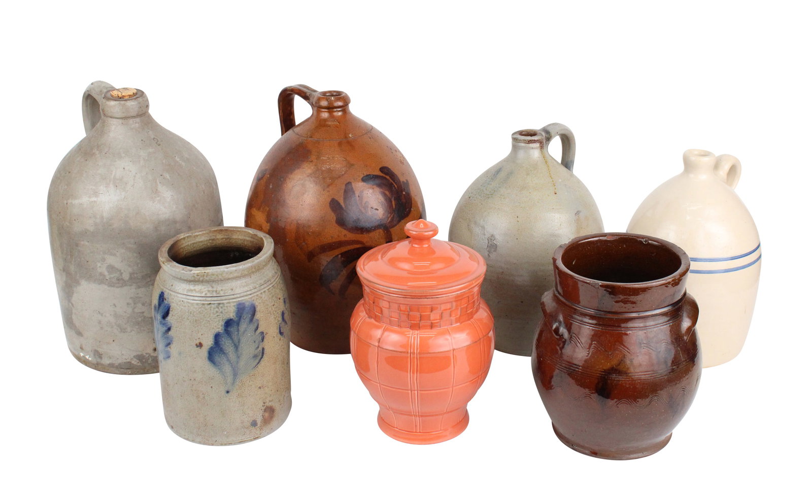 Group of Stoneware and Redware Jugs (1 of 17)