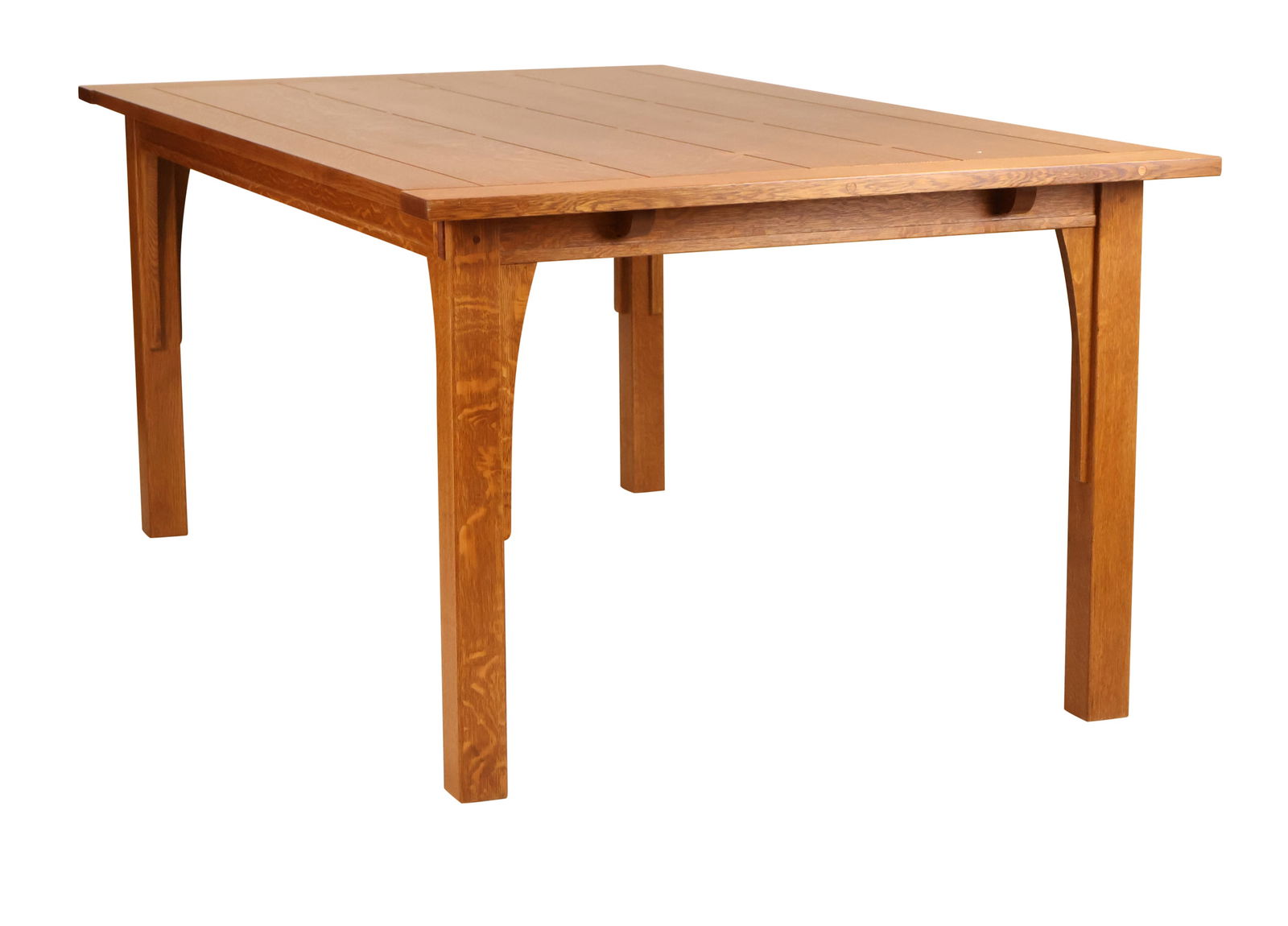 Contemporary L & JG Stickley Oak Draw-Leaf Dining Table (1 of 16)