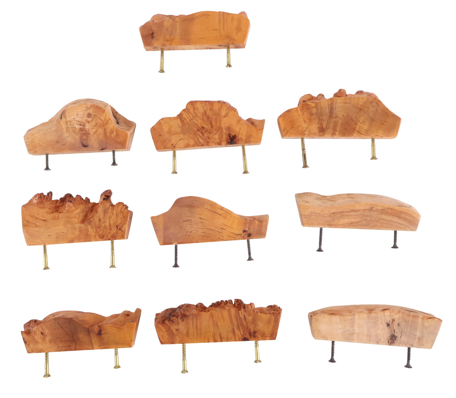 Ten George Nakashima (1905-1990) Walnut Cabinet Drawer Pulls (1 of 8)