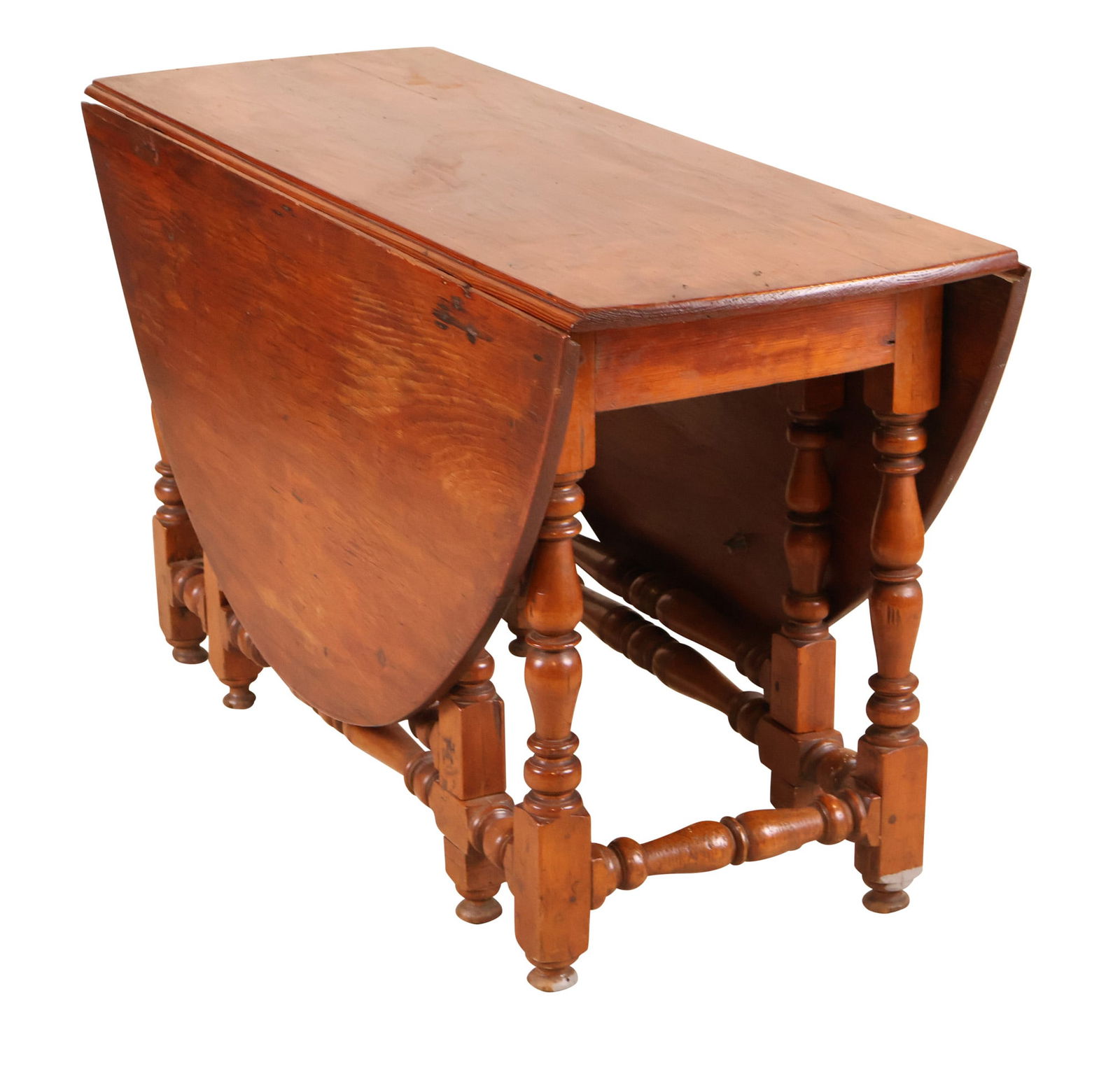 Federal Pine Top Turned Gate Leg Table (1 of 15)