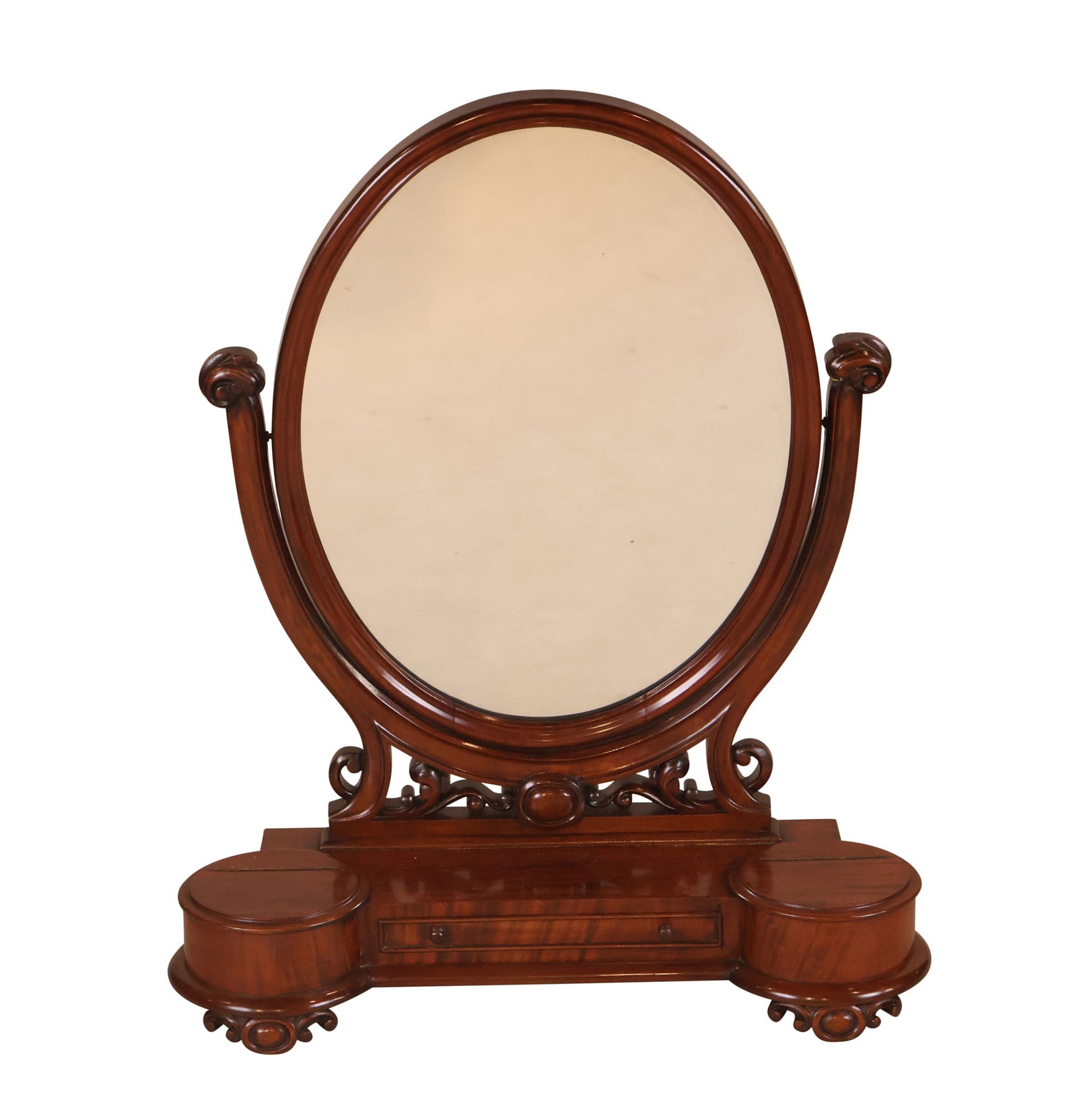 Victorian Carved Mahogany Dressing Mirror (1 of 8)