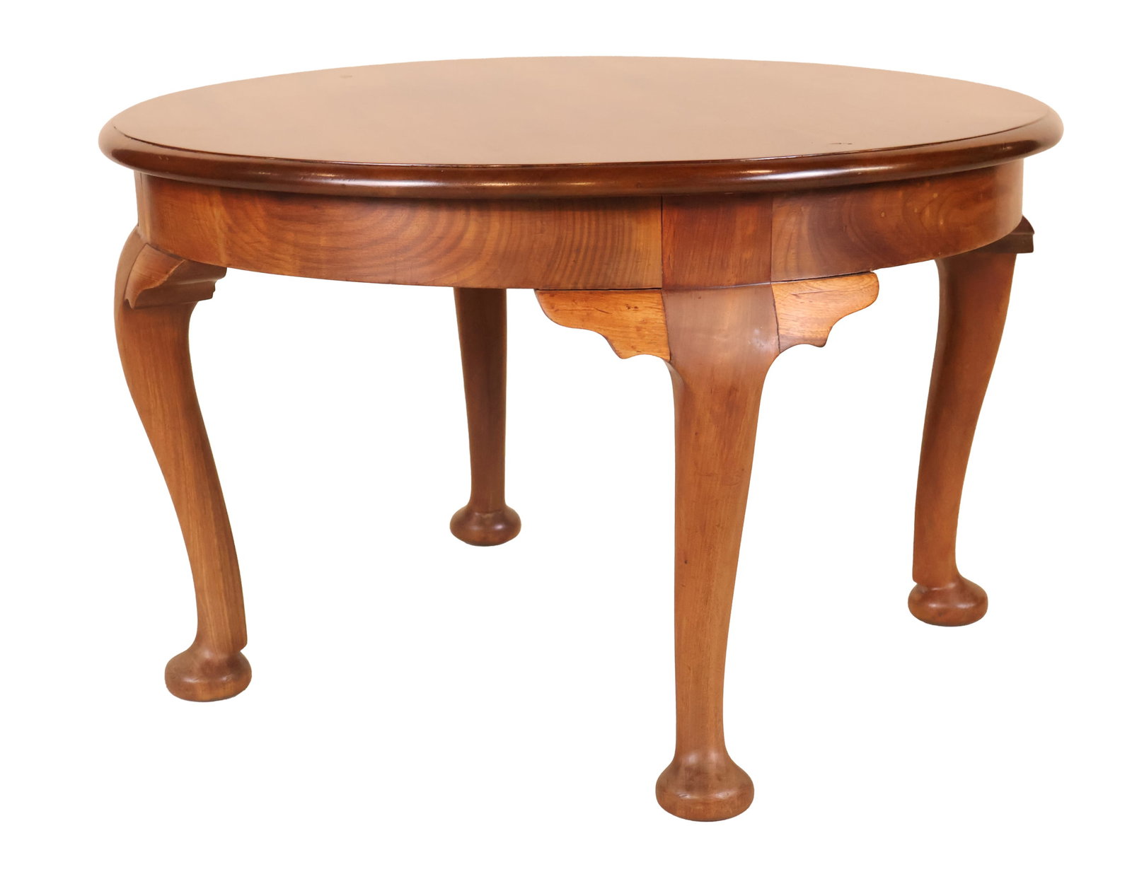 Queen Anne Style Mahogany Round Low Table (1 of 6)
