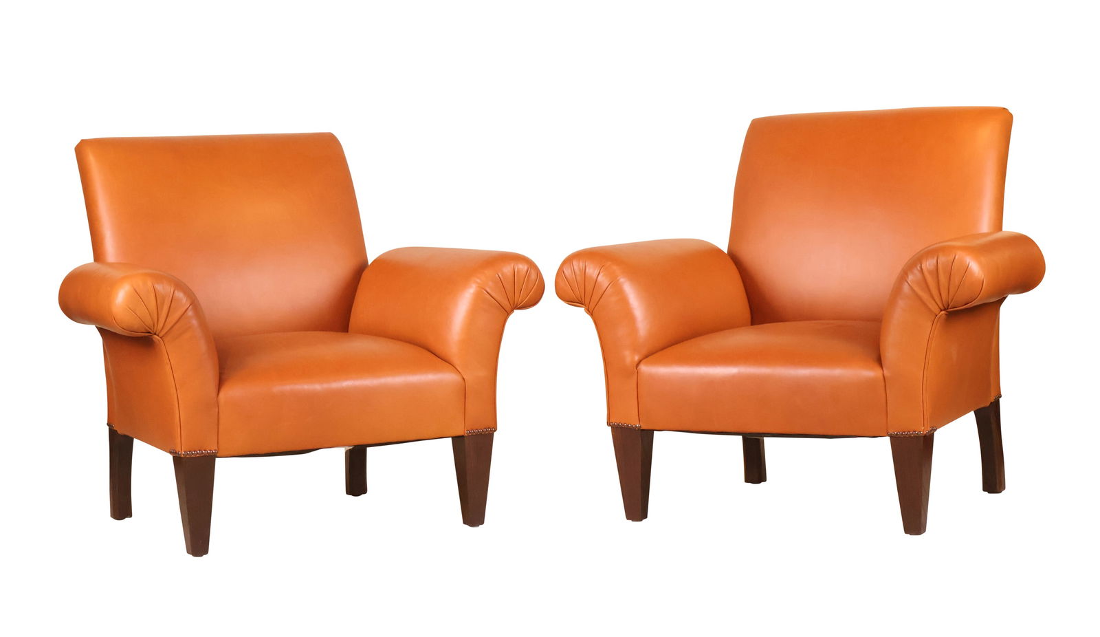 Pair of George Smith Leather "Butterfly" Club Chairs (1 of 15)