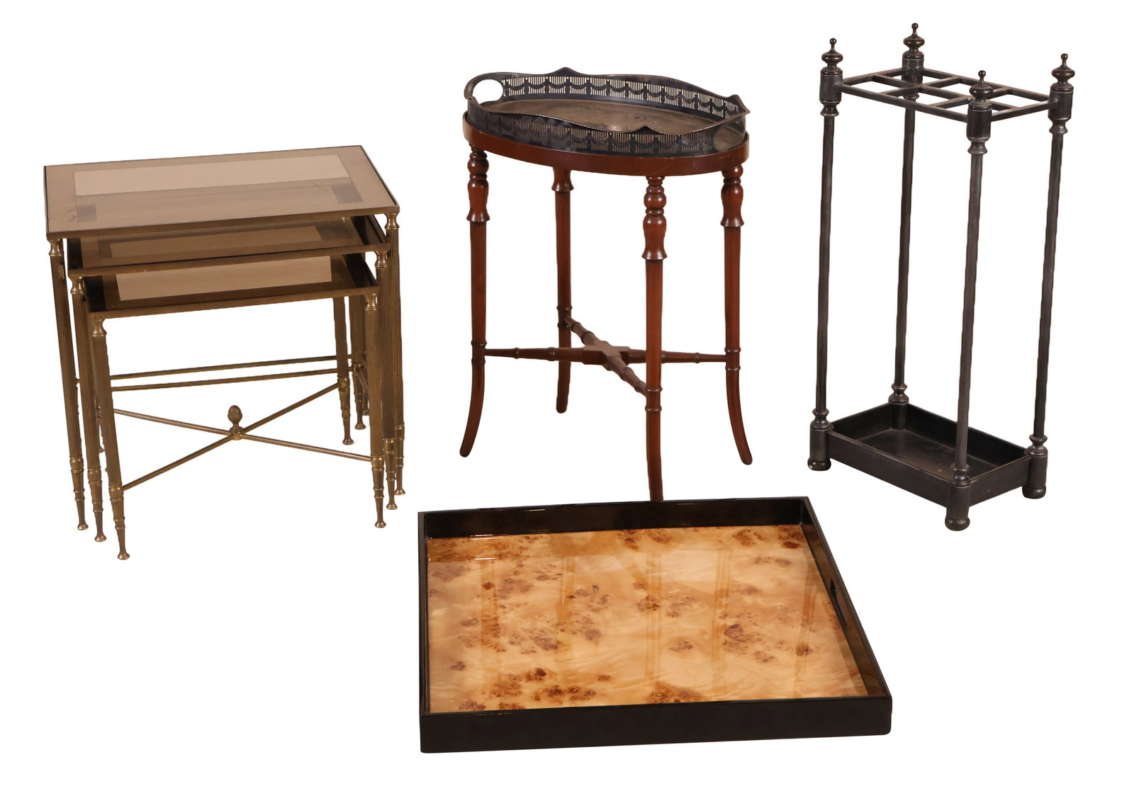 Reproduction Sheffield Silver Plated Tray on Stand (1 of 13)