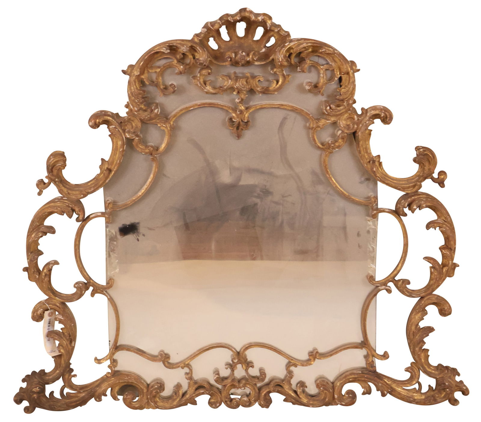 Rococo Style Carved Giltwood Overmantle Mirror (1 of 13)
