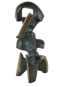 Marin Kasarski, Bulgarian 1939-, Abstract Figure, Bronze Sculpture