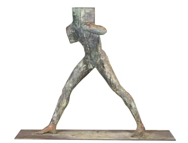 Mauro Corda, French 1960-, L'Homme qui Marche, The Walking Man, Bronze
