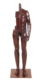 Mauro Corda, French 1960-, Standing Male Figure, Bronze Sculpture