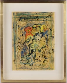 Edmond Engel, Swiss 1937-, The Turbulences of Life, Enamel Paint & Ink on Paper