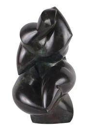 Dominique Polles, American 1945-, Torte de Homme, Bronze