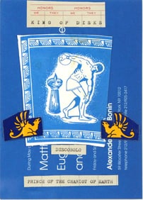 Matthew Benedict, American 1968-, King of Disks, Collage