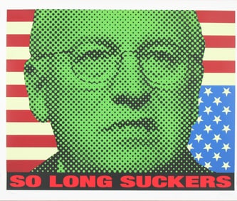 Wayne Gonzalez, 1957-, So Long Suckers, Screenprint