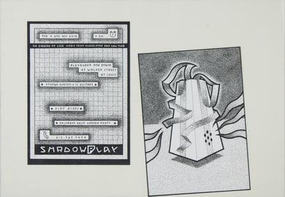 Philipp Krabbe, Shadow Play, Linocut Poster