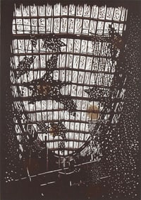 Stefan Kurten, German 1963-, Stars, Linocut