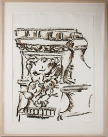 Judy Rifka, American 1945, Terminus (Black and White), Lithograph