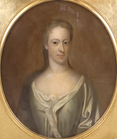 English School , 18th C., Portrait of a Lady, Oil on Canvas
