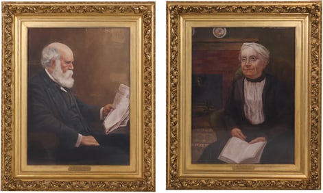 Smith Alden, Pair of Portraits, Oils on Canvas