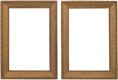 Pair of Antique Giltwood Frames Sight size: 27-3/4"h x 17-3/4"w , Overall: 34-3/4"h x 24-1/2"w