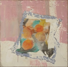 Michael Goldberg, American 1924-2008, Orange in Violet, Oil on Canvas