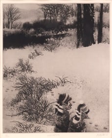 Peter Winslow Milton, American 1930, Under Greylock, Etching, Aquatint, and Engraving