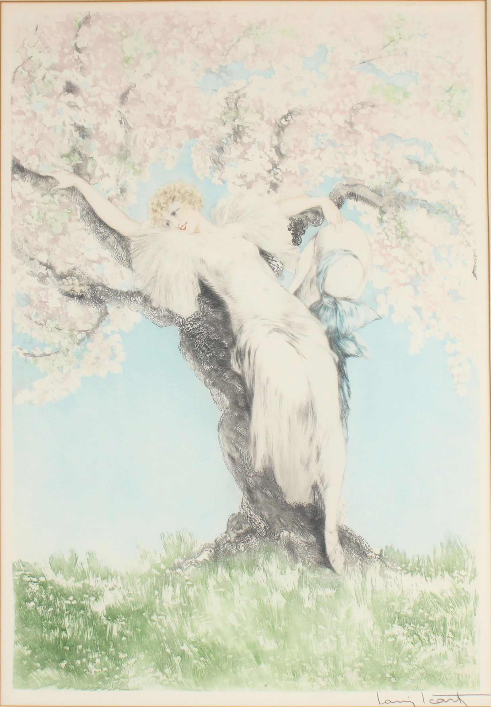Louis Justin Laurent Icart, French/American 1888-1950, Spring Blossoms, Etching (1 of 5)