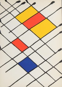 Alexander Calder, American 1898-1976, Composition, Derrière le Miroir, Lithograph