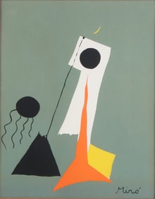 Joan Miro, Spanish 1893-1983, Abstract, Silkscreen