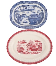Copeland Spode Red Willow Porcelain Platter