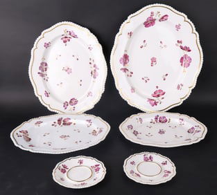 Four English Porcelain Serving Platters