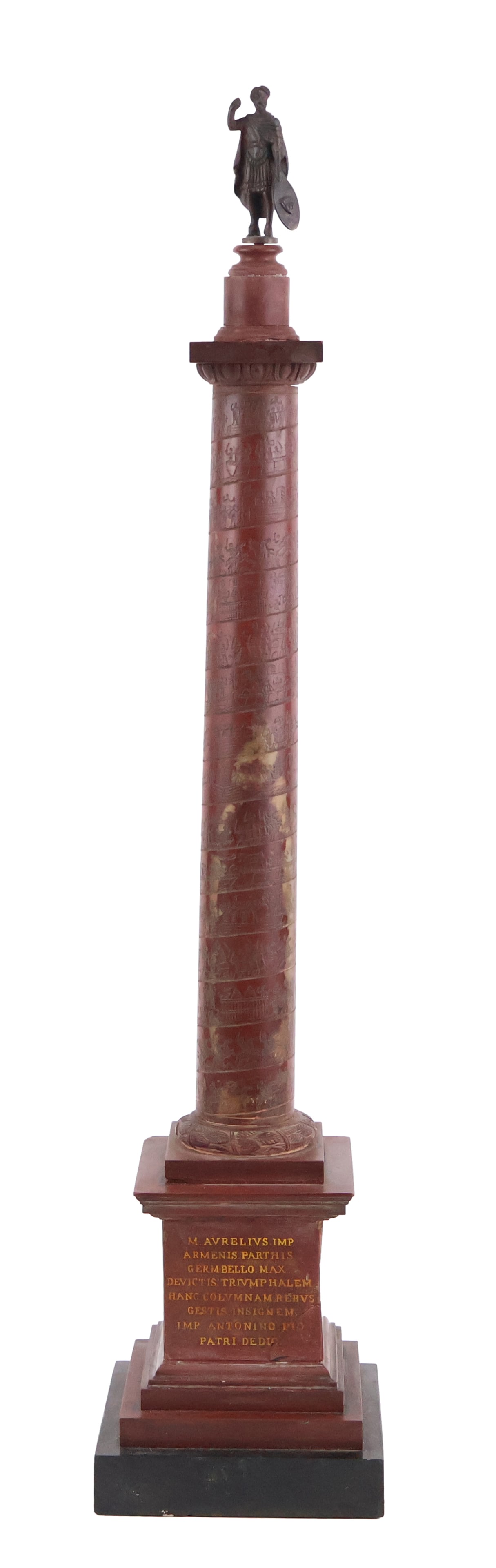 Italian Rouge Royal Marble Model of Trajan's Column (1 of 14)