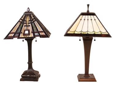 Two Tiffany Studios Style Table Lamps