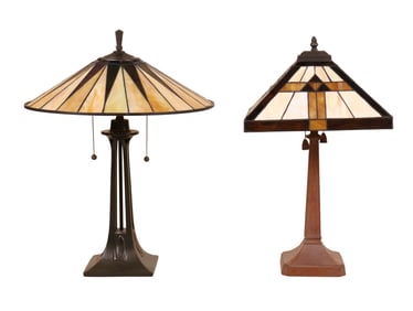 Two Tiffany Studios Style Table Lamps