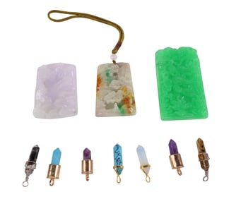 Three Chinese Carved Jade Pendants