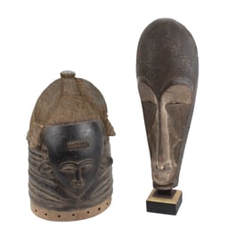 Two African Carved Wood Masks